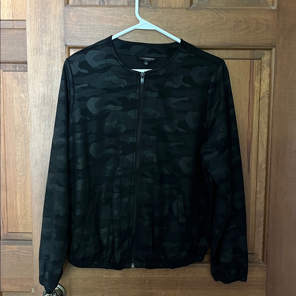 Camouflage Bomber Jacket - Dark Green/Black